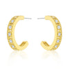 Roma Goldtone Finish Hoop Earrings