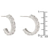 Trillion Cut Cubic Zirconia Hoop Earrings