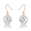 5.5 Ct Rose Gold CZ Drop Earrings