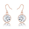 5.5 Ct Rose Gold CZ Drop Earrings