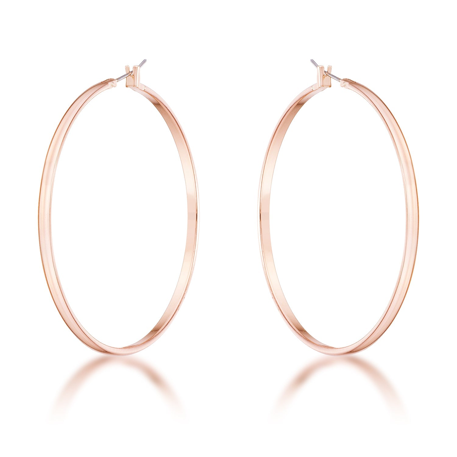 55mm Rose Gold Plated Classic Hoop Earrings