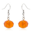 Orange Faceted Bead Earrings