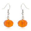 Orange Faceted Bead Earrings