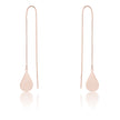 Chloe Rose Gold Stainless Steel Teardrop Threaded Drop Earrings