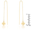 Patricia Gold Stainless Steel Clover Threaded Drop Earrings