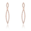 Sara 1.2ct CZ Rose Gold Delicate Double Teardrop Drop Earrings