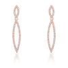 Sara 1.2ct CZ Rose Gold Delicate Double Teardrop Drop Earrings