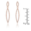 Sara 1.2ct CZ Rose Gold Delicate Double Teardrop Drop Earrings