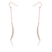 Luna 0.5ct CZ Rose Gold Delicate Moon Drop Earrings