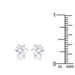 Reign 3.4ct CZ Rose Gold Stainless Steel Stud Earrings