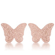 Jess Glittery Butterfly Rose Gold Stud Earrings