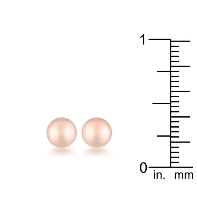 Tanya Rose Gold Sphere Stud Earrings