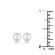 Tina Rhodium Sphere Stud Earrings