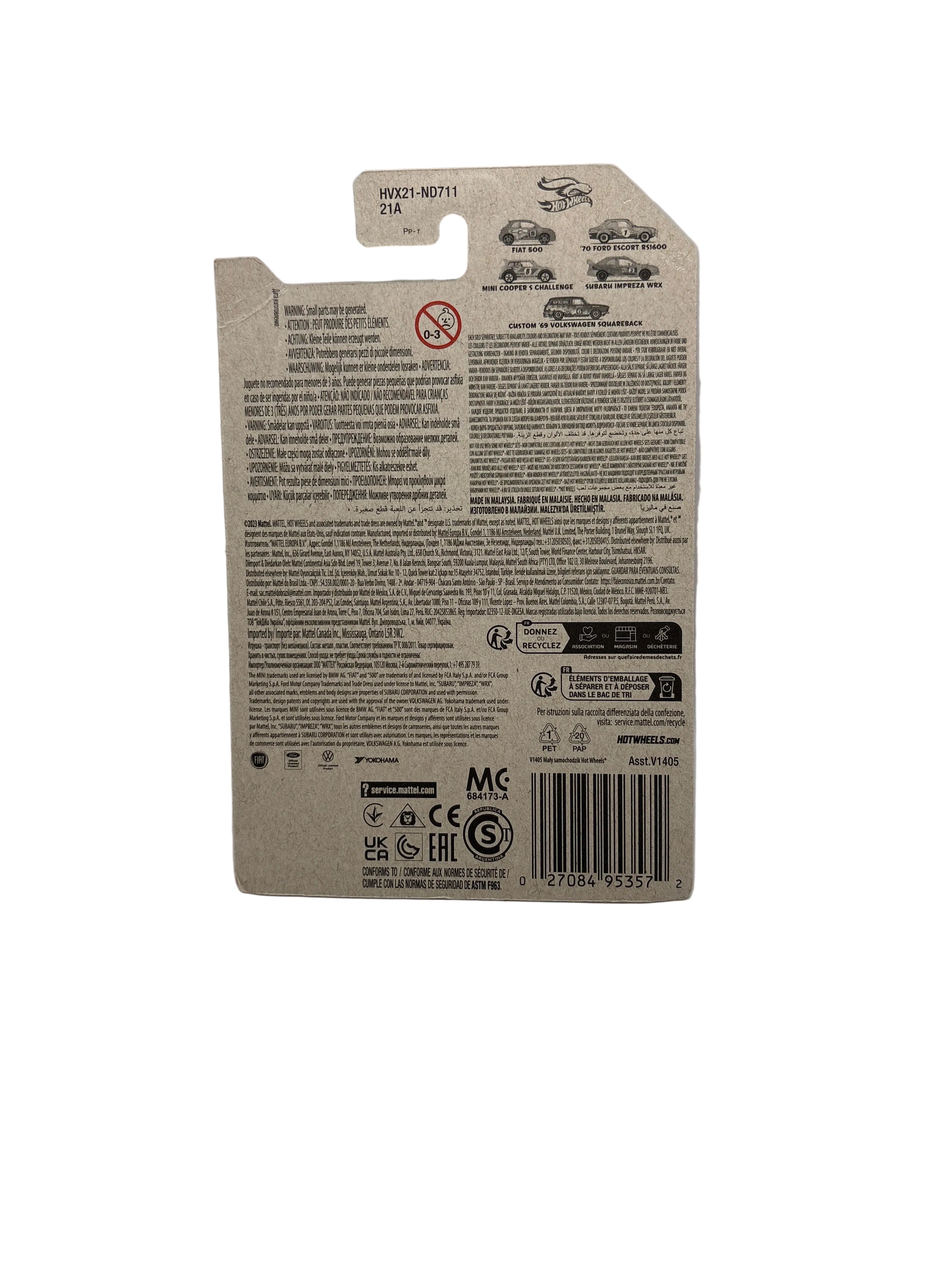 Hot Wheels 70 Ford Escort RS1600 Diecast