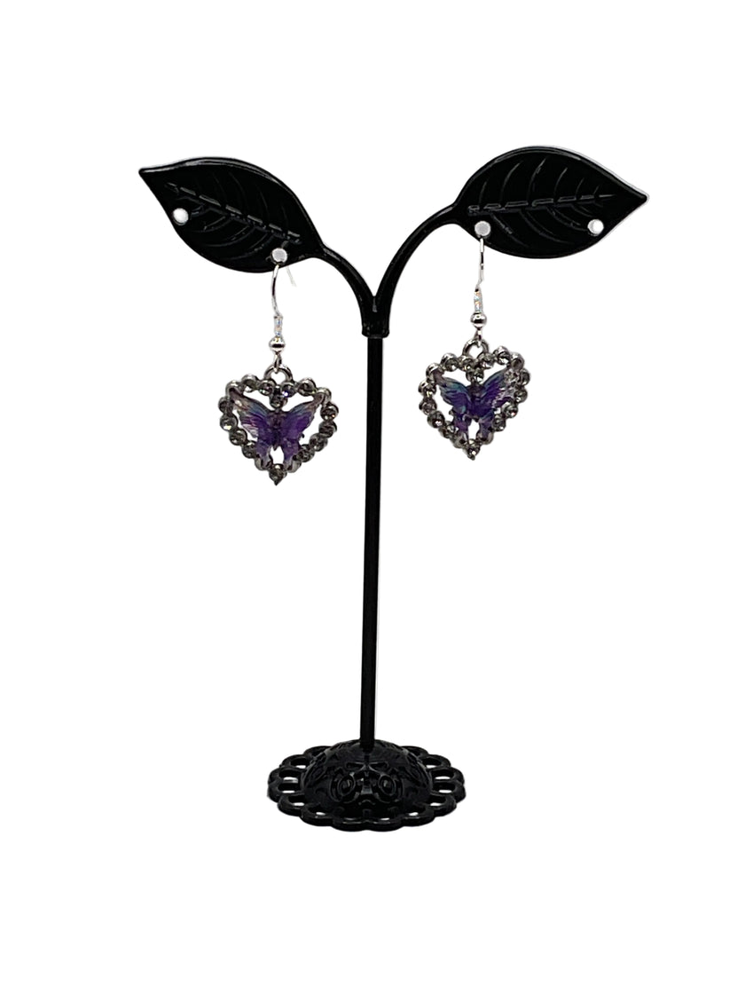 Butterfly Heart Earrings