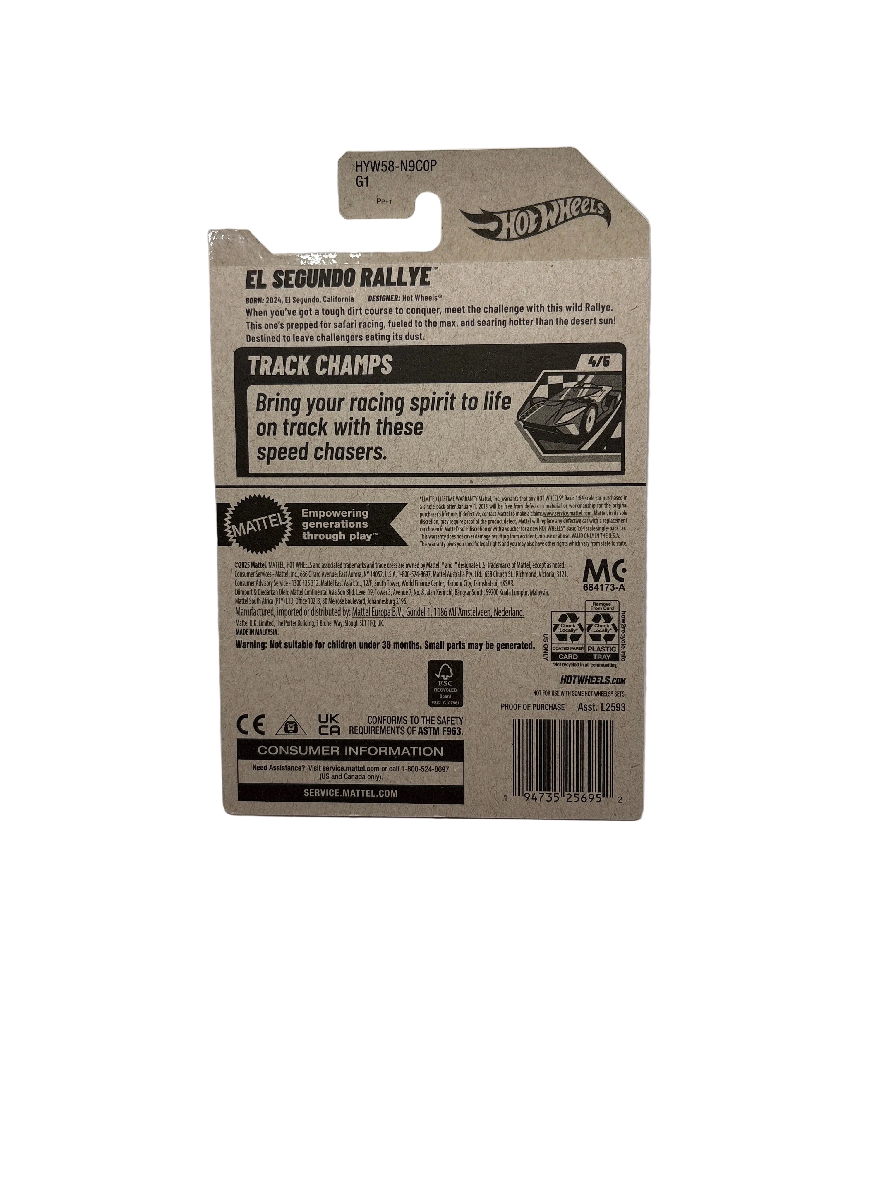 Hot Wheels El Segundo Rallye Diecast gray