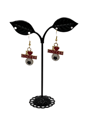 Soccer earrings