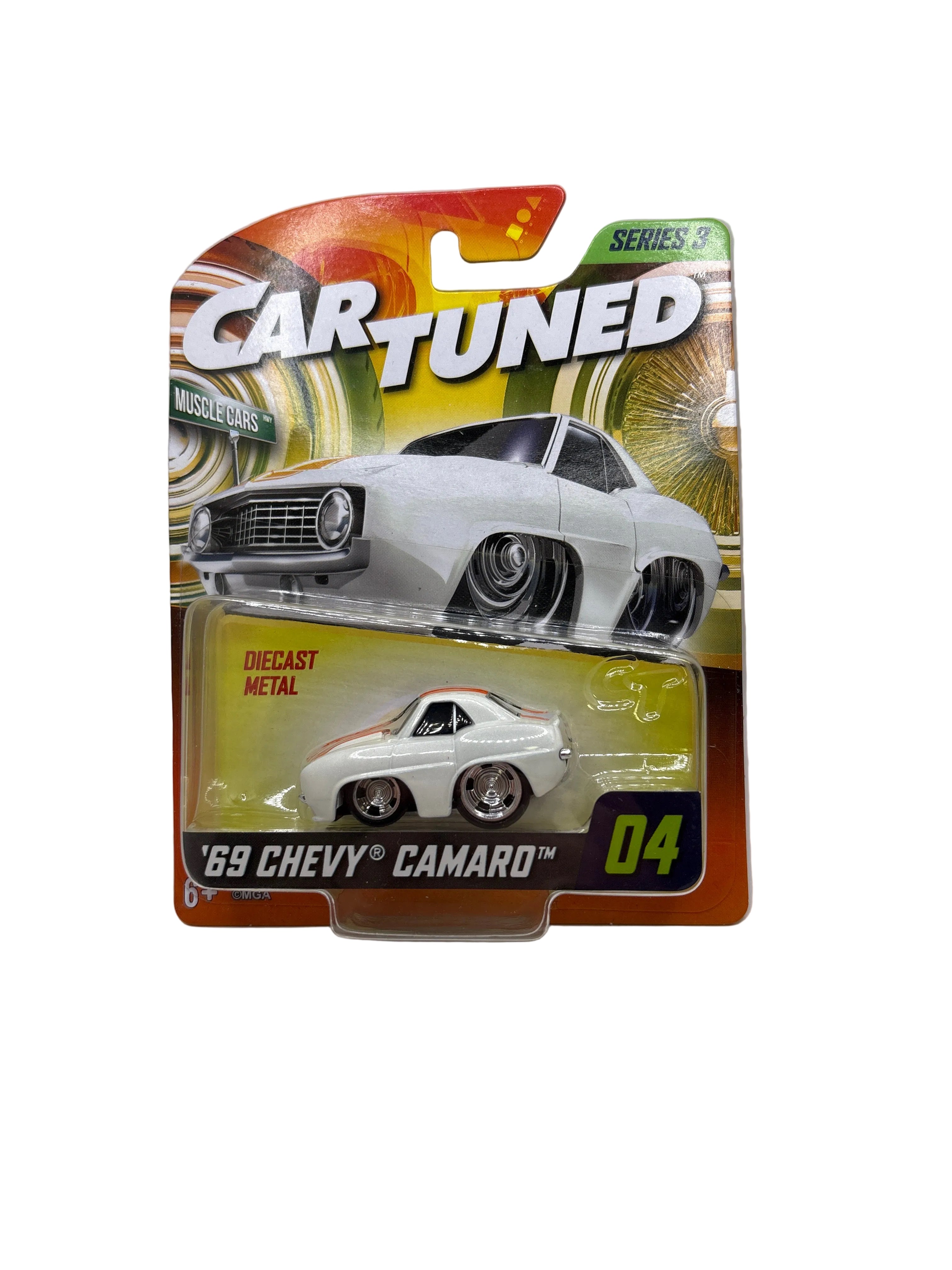 Car Tuned 69 Chevy Camaro Diecast white