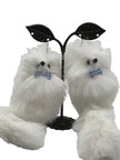 White Fox Earrings