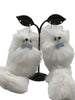 White Fox Earrings