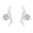 Twisting Solitaire Cubic Zirconia Earrings