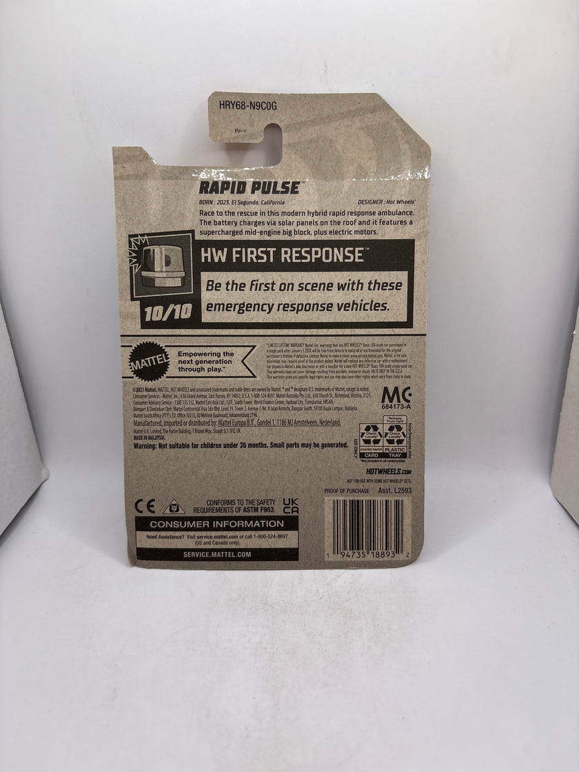 Hot Wheels Rapid Pulse Diecast white