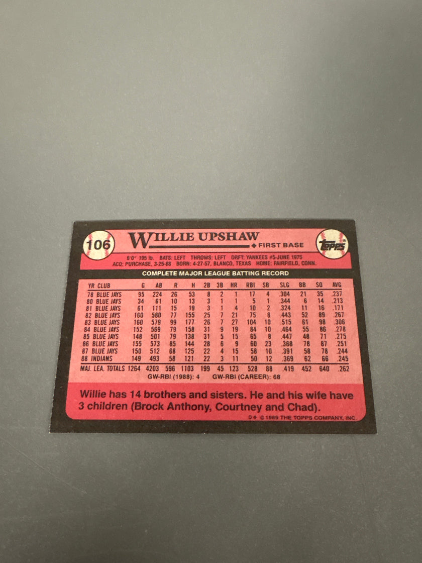 Topps Willie Upshaw