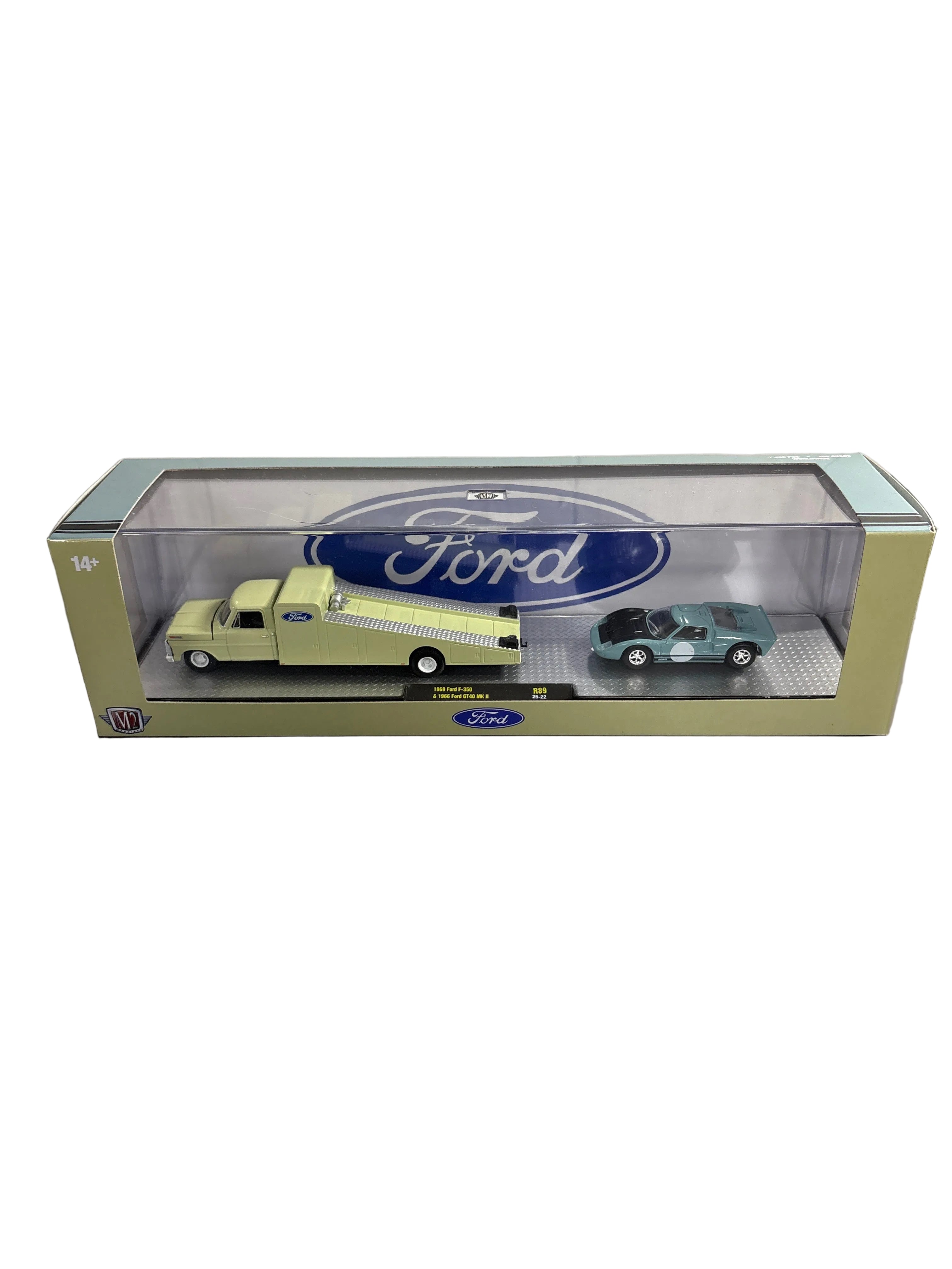 M2 1969 Ford F-350 & 1966 Ford GT40 MK II Diecast multi color