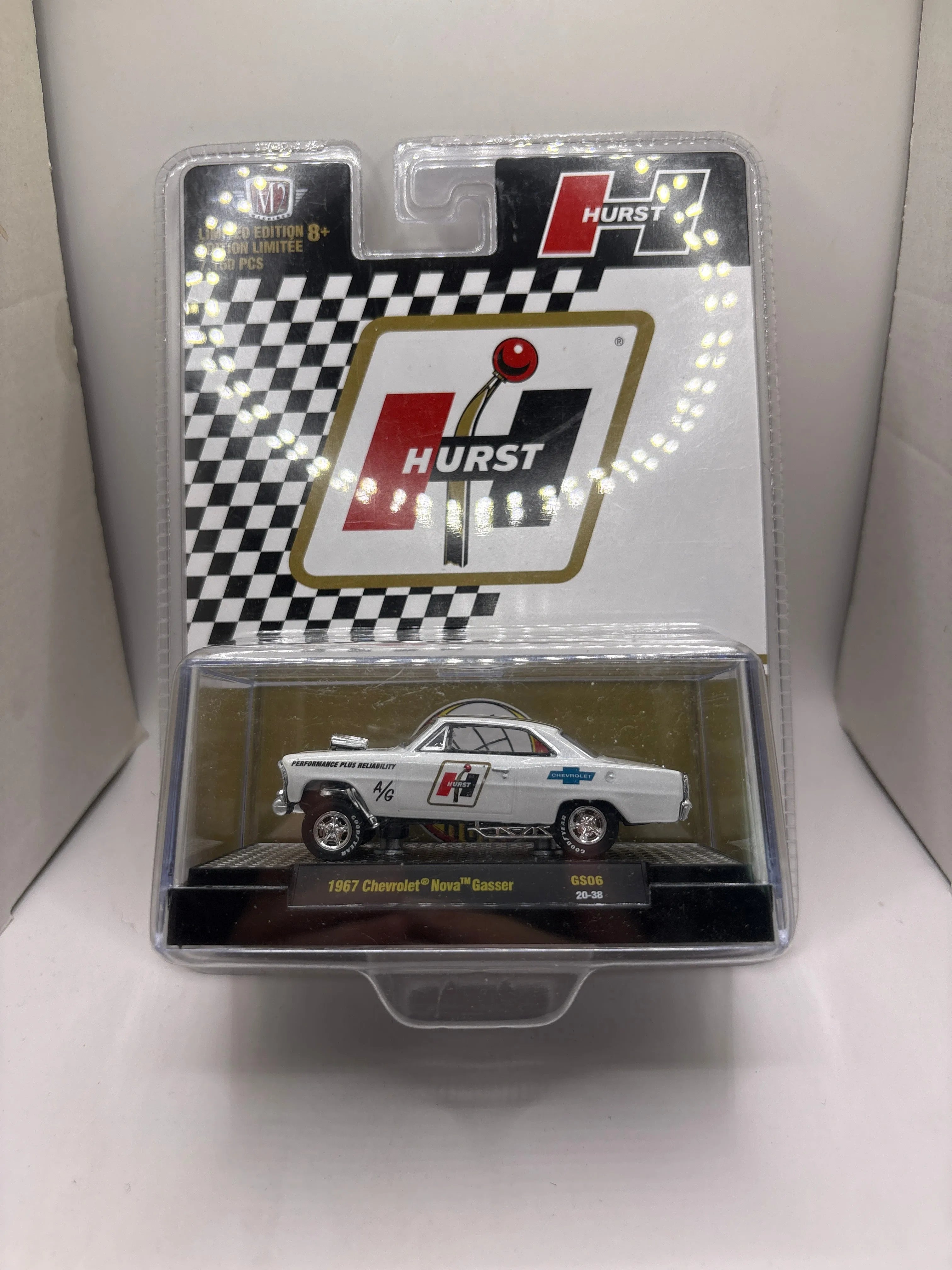 M2 1967 Chevrolet Nova Gasser Diecast white