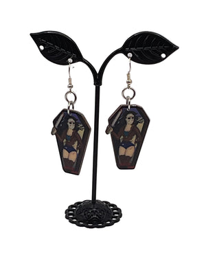 Horror Joker Coffin Earrings
