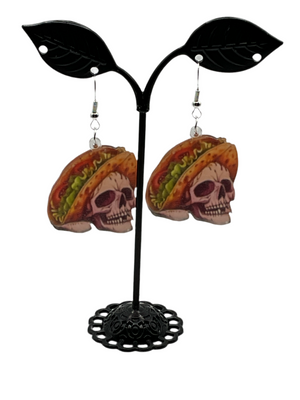 Taco scull earrings