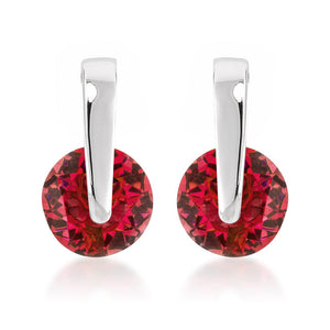 Red CZ Elegance Earrings