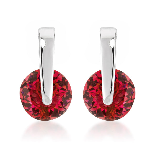 Red CZ Elegance Earrings