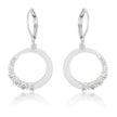 Graduated Cubic Zirconia Circle Earrings