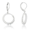 Graduated Cubic Zirconia Circle Earrings