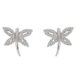 Cubic Zirconia Dragonfly Earrings