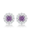 Bella Bridal Earrings in Purple