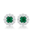 Bella Bridal Earrings in Green