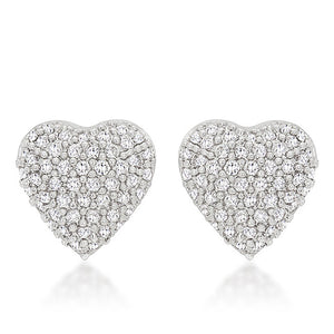 Special Pave Heart Earrings