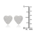 Special Pave Heart Earrings