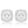 Pave Halo Earrings