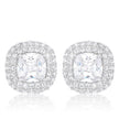 Cushion Pave Stud Earrings