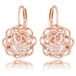 Maya 1.5ct CZ Rose Gold Rose Drop Earrings