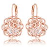 Maya 1.5ct CZ Rose Gold Rose Drop Earrings