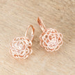 Maya 1.5ct CZ Rose Gold Rose Drop Earrings