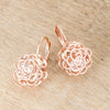 Maya 1.5ct CZ Rose Gold Rose Drop Earrings