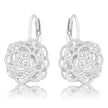 Maya 1.5ct CZ Rhodium Rose Drop Earrings