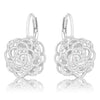 Maya 1.5ct CZ Rhodium Rose Drop Earrings