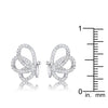 .45 Ct CZ Butterfly Stud Earrings