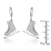 Delicate .85Ct Rhodium Plated Ice Skate Earrings